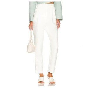 NWT Atoir En Route Linen Pants High Waisted Straight Leg Trousers White Large
